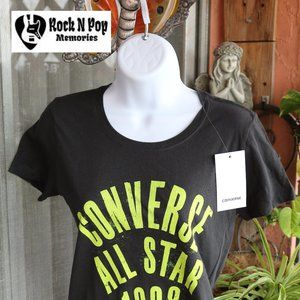 Converse Graphic Tee Crew-Neck T-Shirt Black NWT